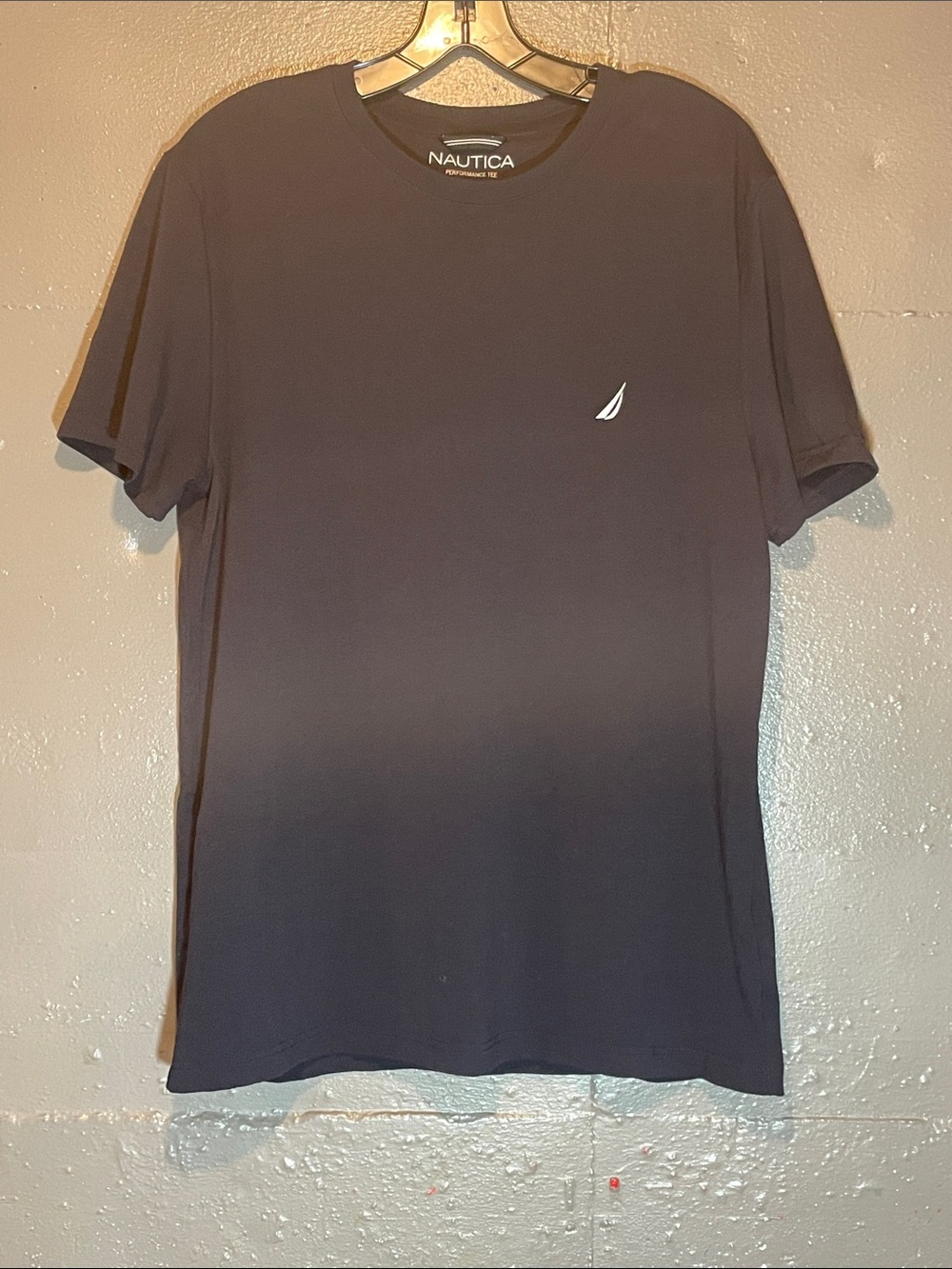Nautica Navy Short-Sleeve Crewneck Tee with Sail Emblem